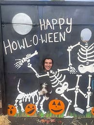 Happy Howl-O-Ween photo cutout moment.
